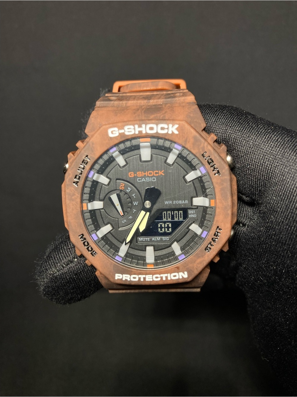 Custom G Shock Orange and Black Ga 2100 Model